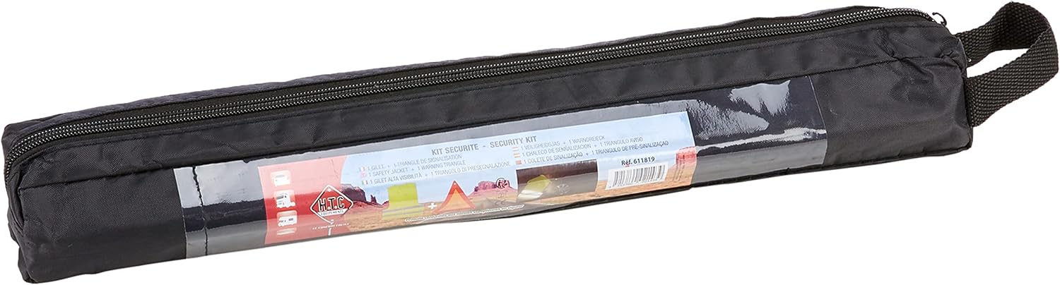 Htc - KIT 1 TRIANGLE SIGNALISATION + 1 VESTE SECURITE DS SAC NYLON
