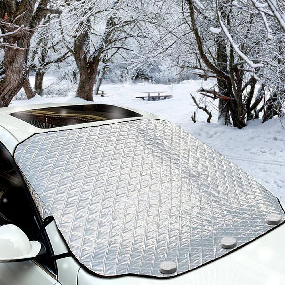 PROTECTION PARE-BRISE HIVER RENFORCÉE – housse magnétique anti-neige, givre et glace pour voiture MasCar