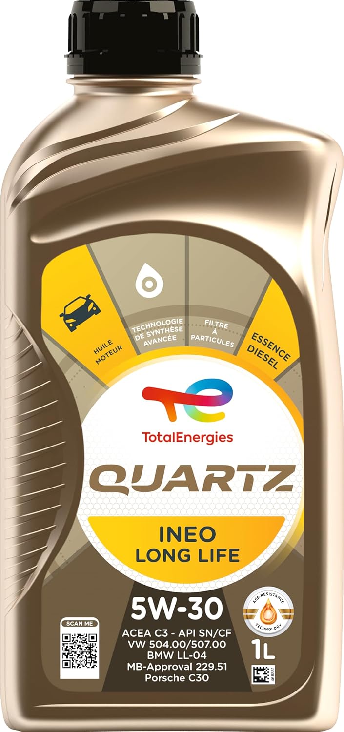 TotalEnergies Quartz Ineo Long Life 5W-30, Huile moteur essence et Diesel, 1 litre