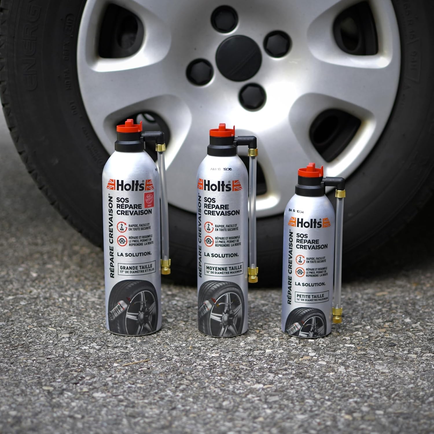 Holts Répare-Crevaison Aérosol 300 ml – Spray Réparateur Pneus pour Moto, Scooter, Citadine | Réparation Express Sans Outils ni Démontage | Compatible TPMS – Utilisation Facile – 300ml