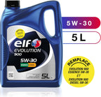 ELF EVOLUTION 900 5W-30, Huile moteur essence et Diesel, 5 litres