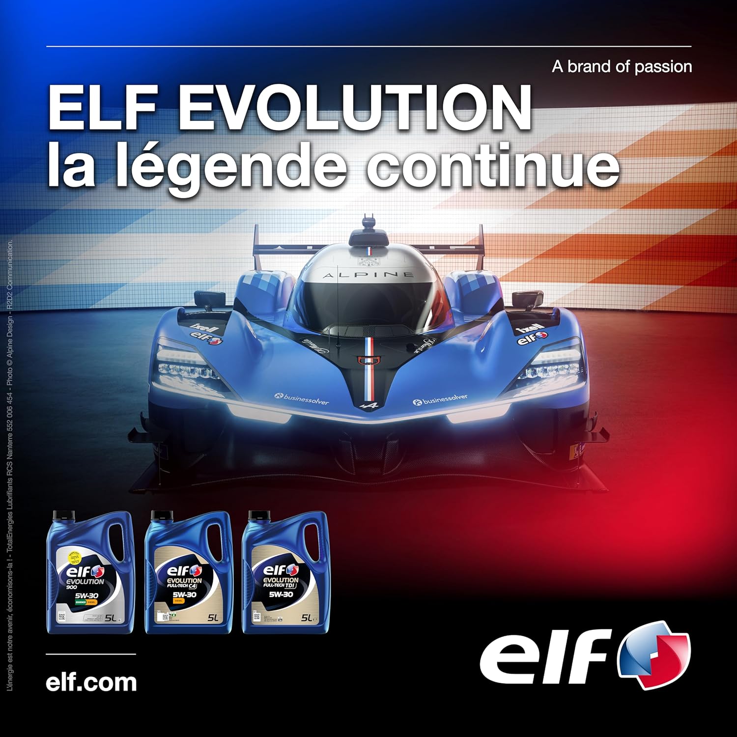 ELF EVOLUTION 900 5W-30, Huile moteur essence et Diesel, 5 litres