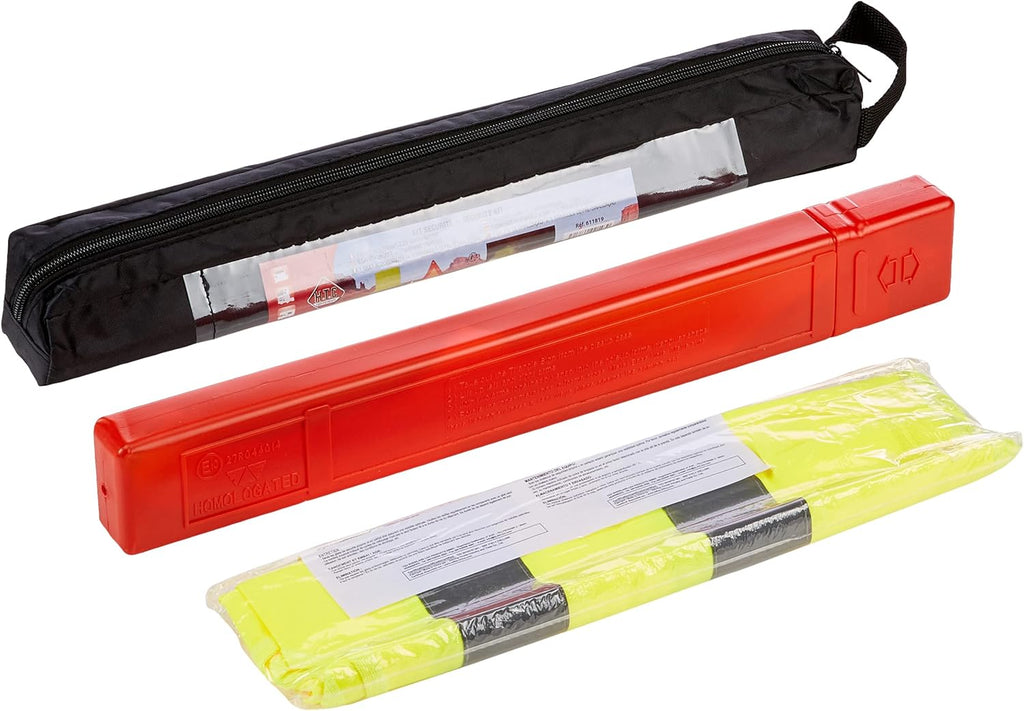 Htc - KIT 1 TRIANGLE SIGNALISATION + 1 VESTE SECURITE DS SAC NYLON