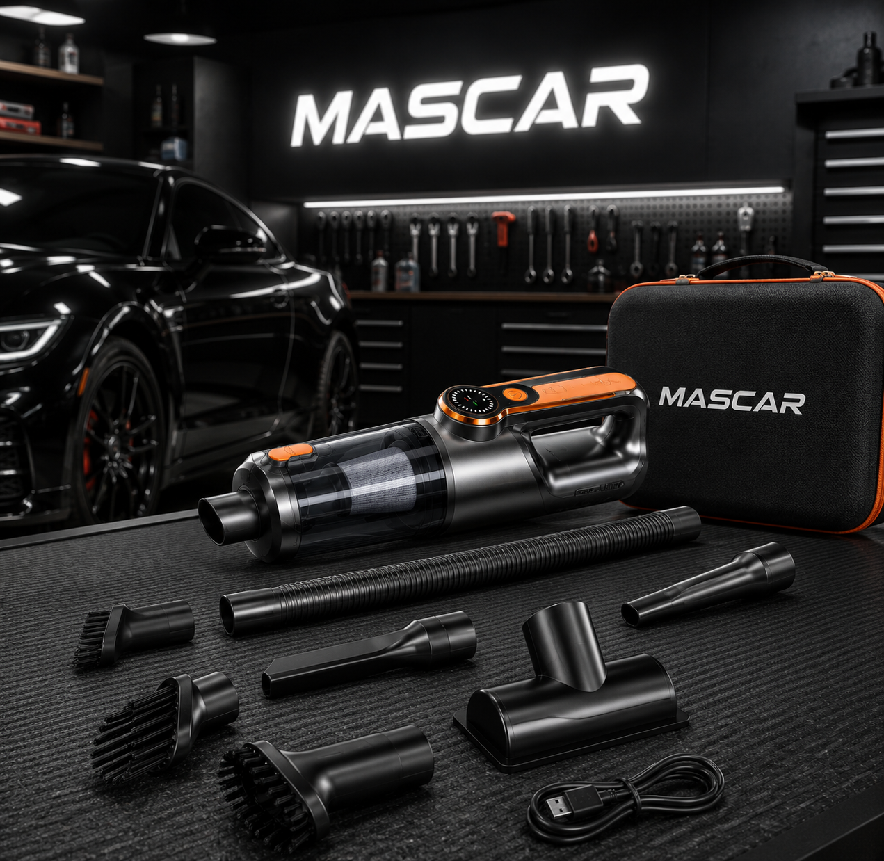 Aspirateur Voiture Sans Fil Haute Puissance – Portable & Compact MasCar