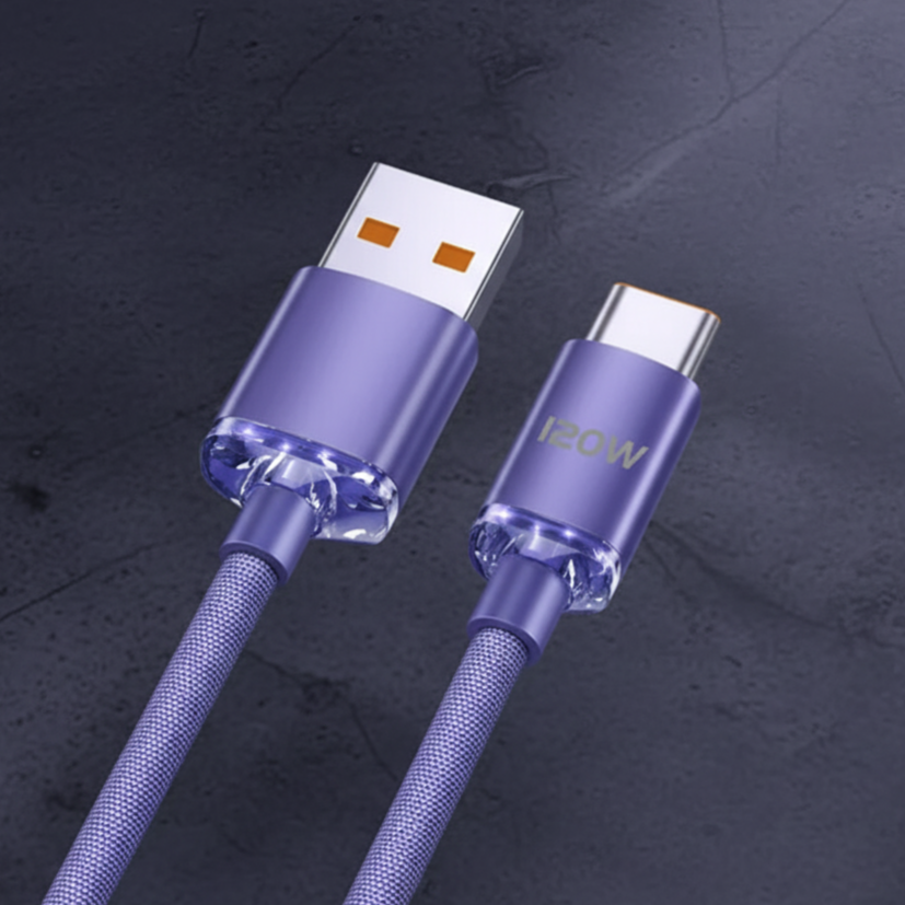 CÂBLE USB TYPE-C 120W – Charge ultra-rapide MasCar