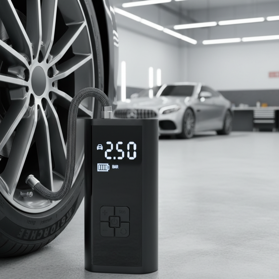 COMPRESSEUR D’AIR SANS FIL POUR VOITURE – Gonfleur universel MasCar
