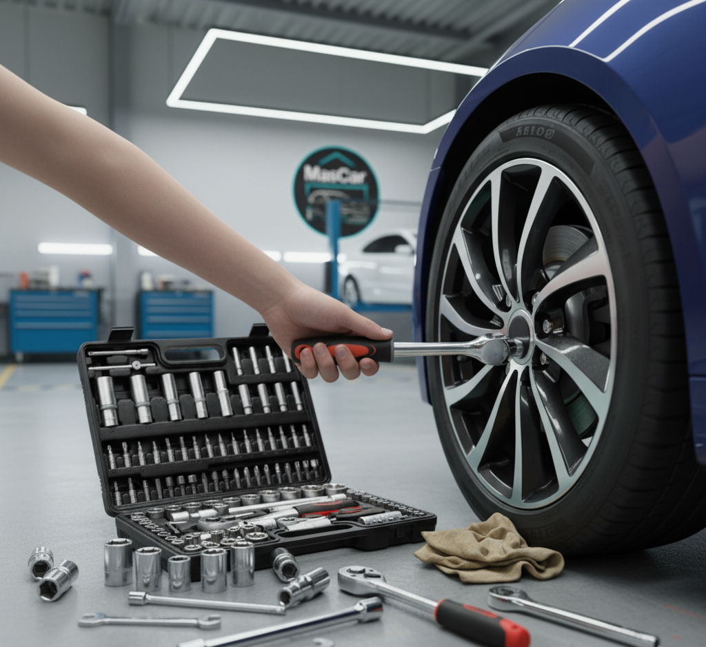 COFFRET CLÉS À CLIQUET ET DOUILLES – Kit Complet 108/171 Pièces Pour Réparation Automobile, Moto et Bricolage MasCar