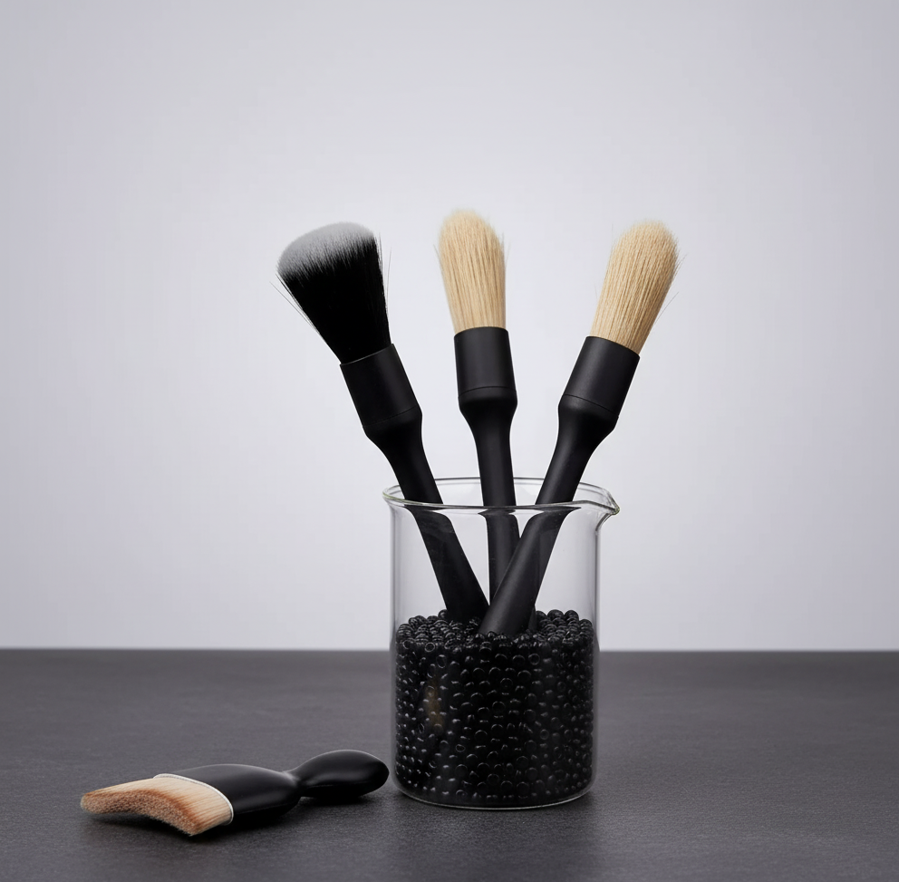 KIT DE 4 PINCEAUX DE DETAILING – Nettoyage auto précis et polyvalent MasCar