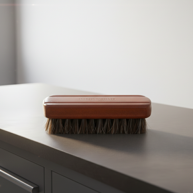 BROSSE DE NETTOYAGE INTÉRIEUR EN CRIN DE CHEVAL – Outil de detailing doux et efficace pour voiture MasCar