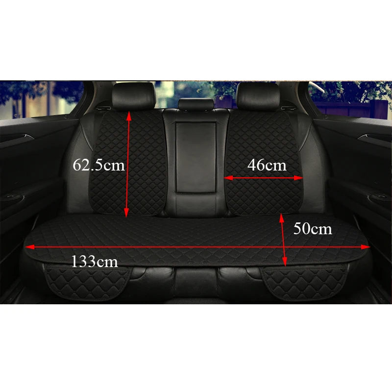 Universal Car Seat Cover Protector Linen Front Rear Back Flax Summer Cushion Pad Mat Sedan Suv Pick-up Car Interior Accessories MasCar