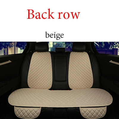 Universal Car Seat Cover Protector Linen Front Rear Back Flax Summer Cushion Pad Mat Sedan Suv Pick-up Car Interior Accessories MasCar