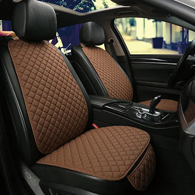 Universal Car Seat Cover Protector Linen Front Rear Back Flax Summer Cushion Pad Mat Sedan Suv Pick-up Car Interior Accessories MasCar