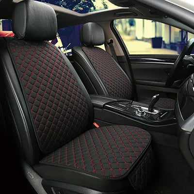 Universal Car Seat Cover Protector Linen Front Rear Back Flax Summer Cushion Pad Mat Sedan Suv Pick-up Car Interior Accessories MasCar