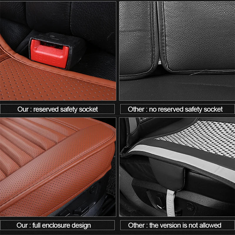 Universal Leather Car Seat Covers interior Automobiles Seats Cover Mats Auto Seat-Cover Cushion Protector Chair Pads Accessories MasCar