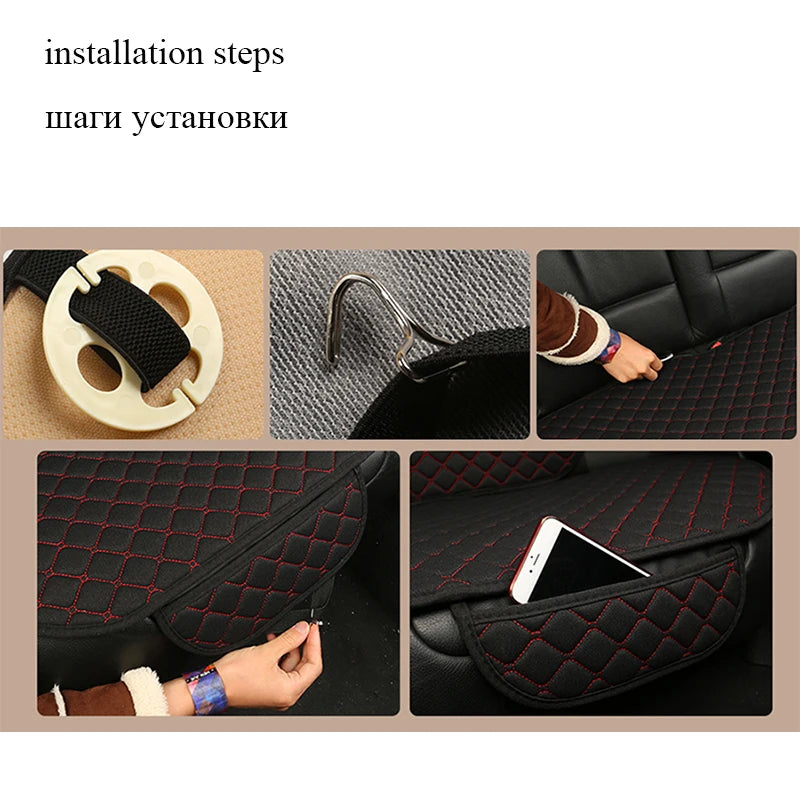 Universal Car Seat Cover Protector Linen Front Rear Back Flax Summer Cushion Pad Mat Sedan Suv Pick-up Car Interior Accessories MasCar