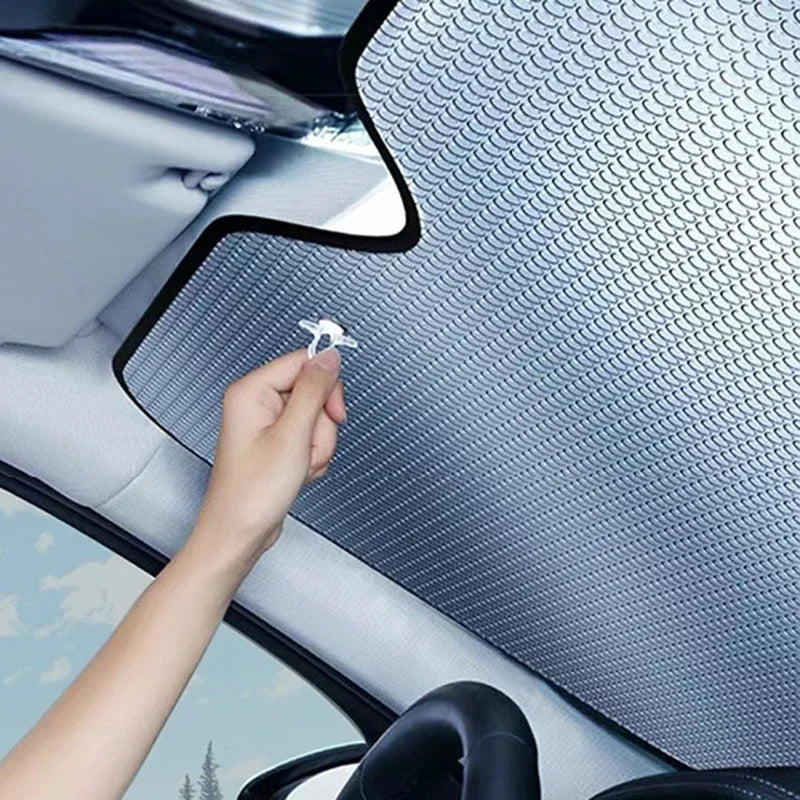 Car Sun Shades Cover Anti-UV Protection Car Window Sunshades Foldable Outdoor Windshield Sunshade Auto Exterior Accessories MasCar
