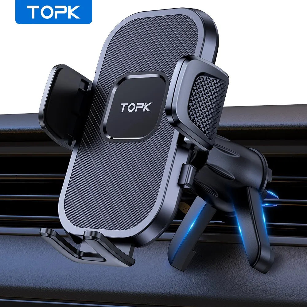 TOPK Car Phone Holder Gravity Stand for iPhone Xiaomi Samsung Car Mobile Support for Dashboard Windshield Air Vent Phone Mount MasCar