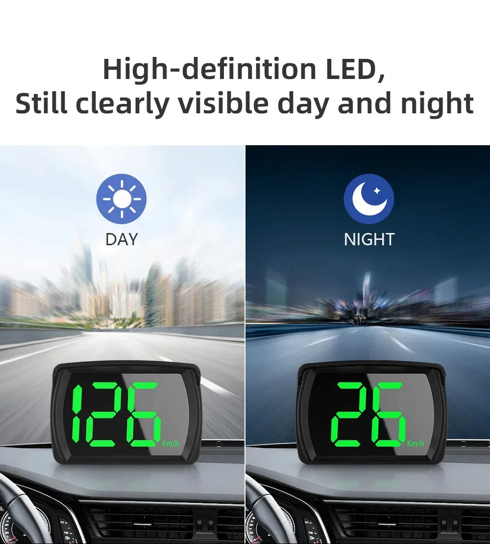 Y03 Digital GPS Speedometer Universal GPS Head up Display HUD Big Font KMH Reminder Meter Car Electronic Displayer Plug and Play MasCar