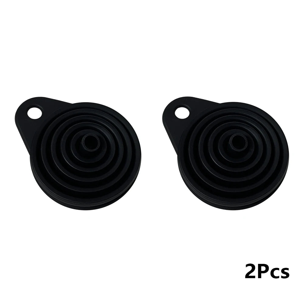 2Pcs Foldable Car Engine Funnel Silicone Liquid Funnel Washer Engine Oil Petrol Change Tools for Motorcycle Car Acesssories MasCar