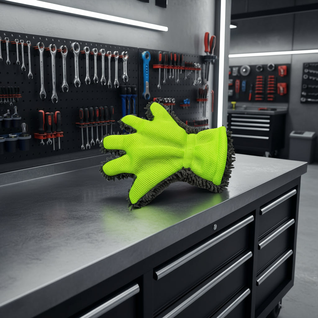 Chenille Car Wash Gloves Microfiber Wipe Car Sponge Scratch Free Car Wash Cleaning Coral Velvet Double-Sided Car Cleaning Tool MasCar