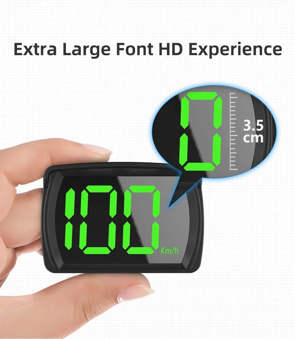 Y03 Digital GPS Speedometer Universal GPS Head up Display HUD Big Font KMH Reminder Meter Car Electronic Displayer Plug and Play MasCar