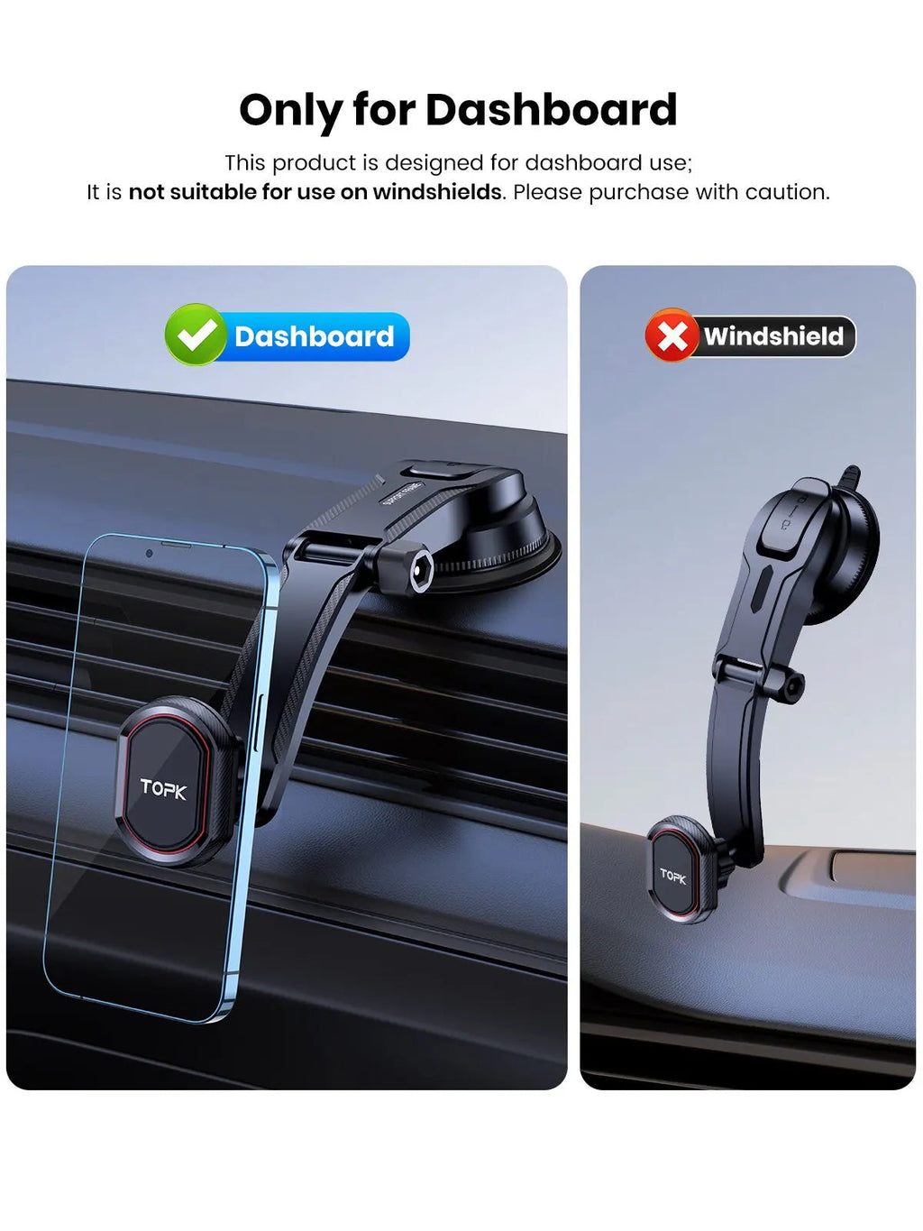 TOPK Car Phone Holder Gravity Stand for iPhone Xiaomi Samsung Car Mobile Support for Dashboard Windshield Air Vent Phone Mount MasCar