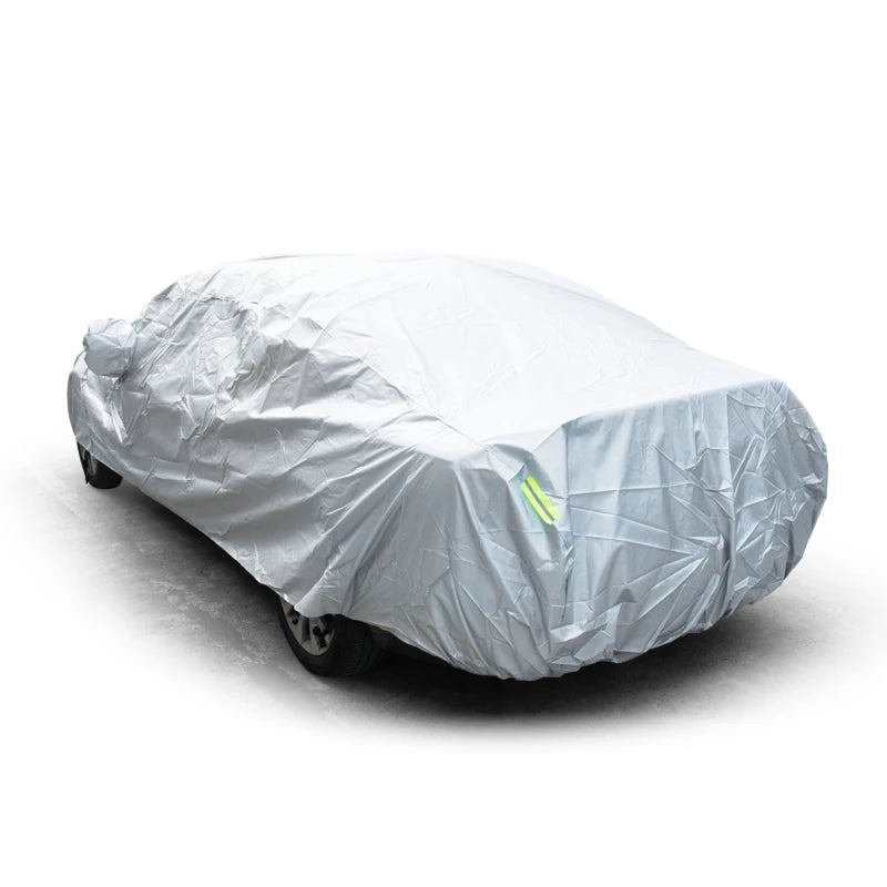 Car Cover Outdoor Protection Full Exterior Snow Cover Sunshade Dustproof Protection Cover Universal for Hatchback Sedan SUV MasCar