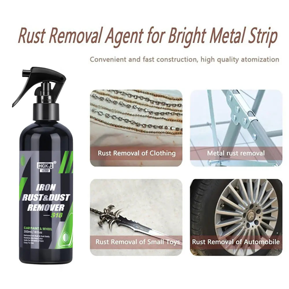 HGKJ Car Paint & Wheel Iron Particles Powder Cleaning Super Rust Dust Remover Spray Metal Surface Defender Auto Rim Cleaner MasCar