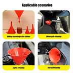 4pcs Car Plastic Funnels Refueling Funnels Tools Oil Filling Equipment Car Motorcycle Refuel Filling Small Funnel MasCar