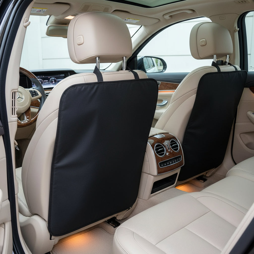 1/2pcs Car Seat Back Kick Protectors Polyester Automotive Seat Covers, Protection from Dirt, Mud, Fit for Most Vehicles MasCar