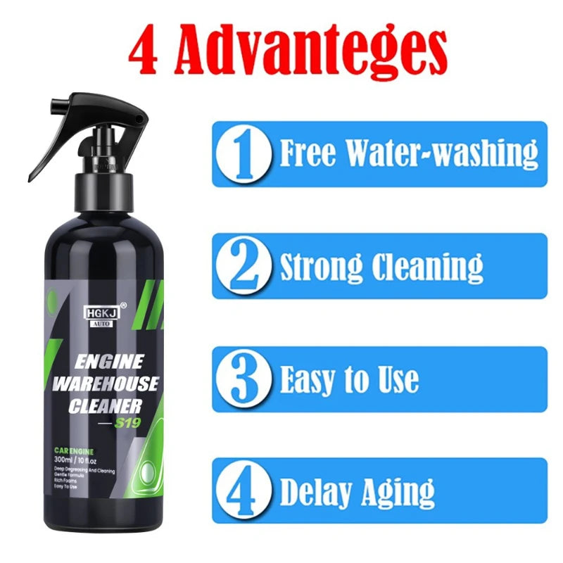Engine Bay Cleaner Engine Shine Protector Detailer Decontamination Deep Degreasing Compartment Heavy Oil Dust Car Cleaning Tool MasCar