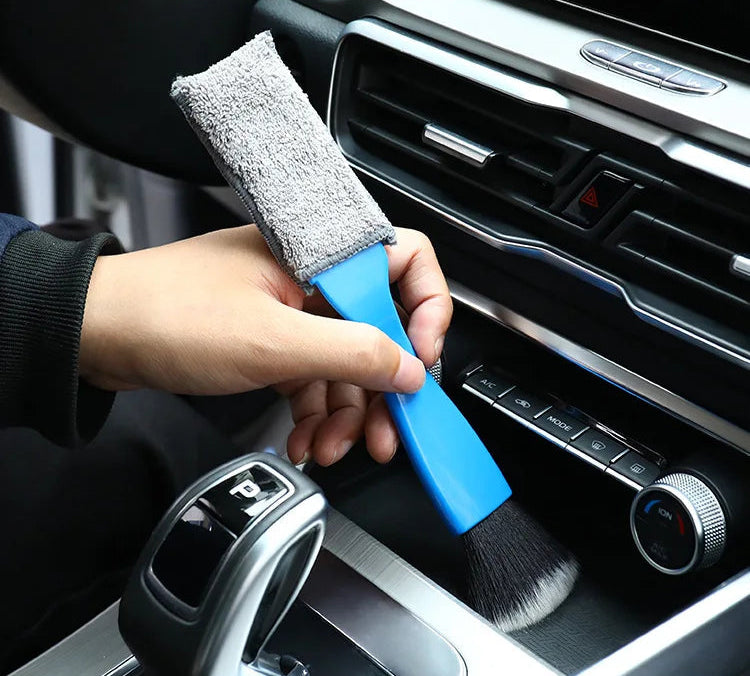 BROSSE DE NETTOYAGE DOUBLE EMBOUT – Spéciale aérations et intérieur auto MasCar