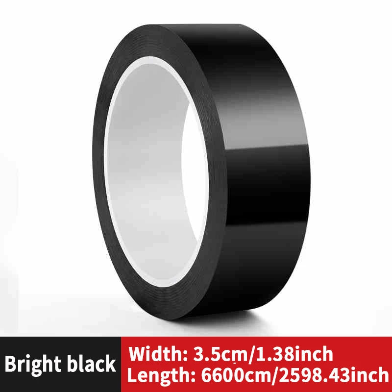Car -modified color film, High brightness black carbon fibrous PET car interior and exterior sticker, body mid -net modification MasCar