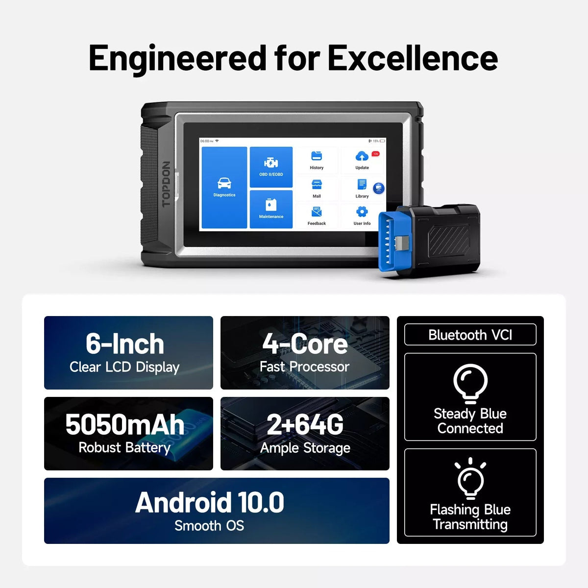 TOPDON 2025 NEW Artidiag800 BT 2 OBD2 All System Scanner Professional Car Diagnostic Tool Automotive Scanner Active Test MasCar