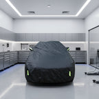 Car Cover Full Exterior Black Auto Cover Sunshade Dustproof Protection With Reflective strips Universal for Hatchback Sedan SUV MasCar