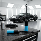 Lucullan Soft Car Detailing Brush Set Wet & Dry Use For Interior Leather Dashboard Air Vent Wheel MasCar