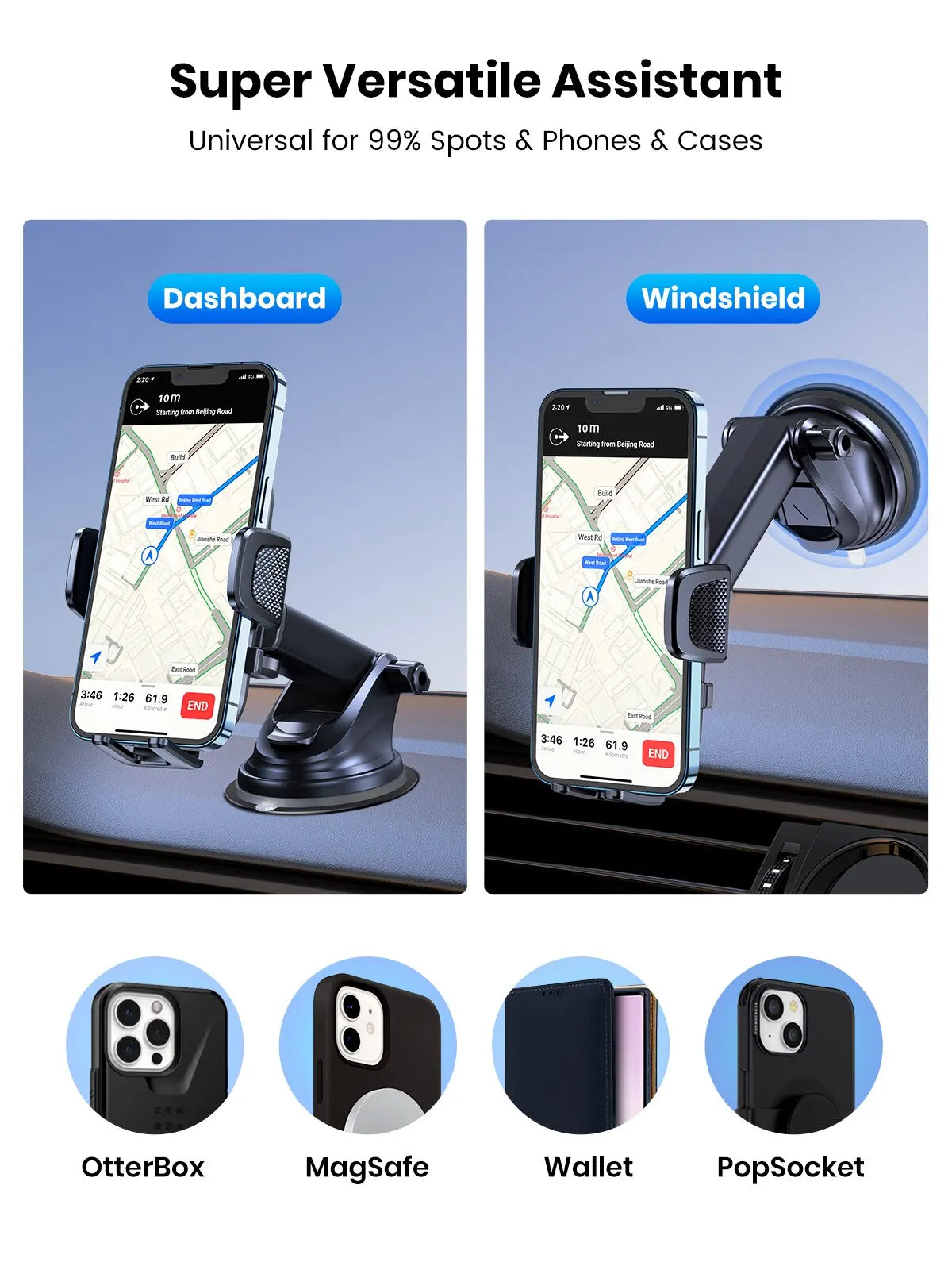 TOPK Car Phone Holder Gravity Stand for iPhone Xiaomi Samsung Car Mobile Support for Dashboard Windshield Air Vent Phone Mount MasCar