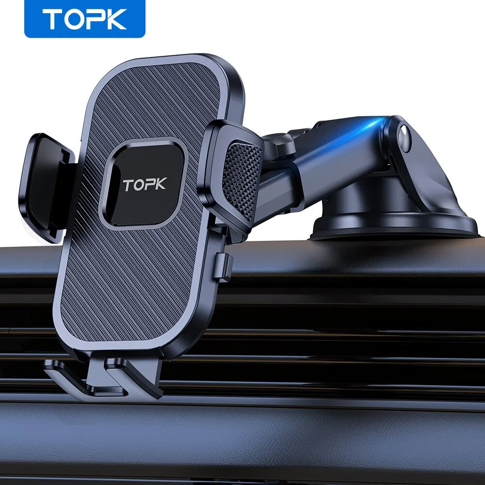 TOPK Car Phone Holder Gravity Stand for iPhone Xiaomi Samsung Car Mobile Support for Dashboard Windshield Air Vent Phone Mount MasCar