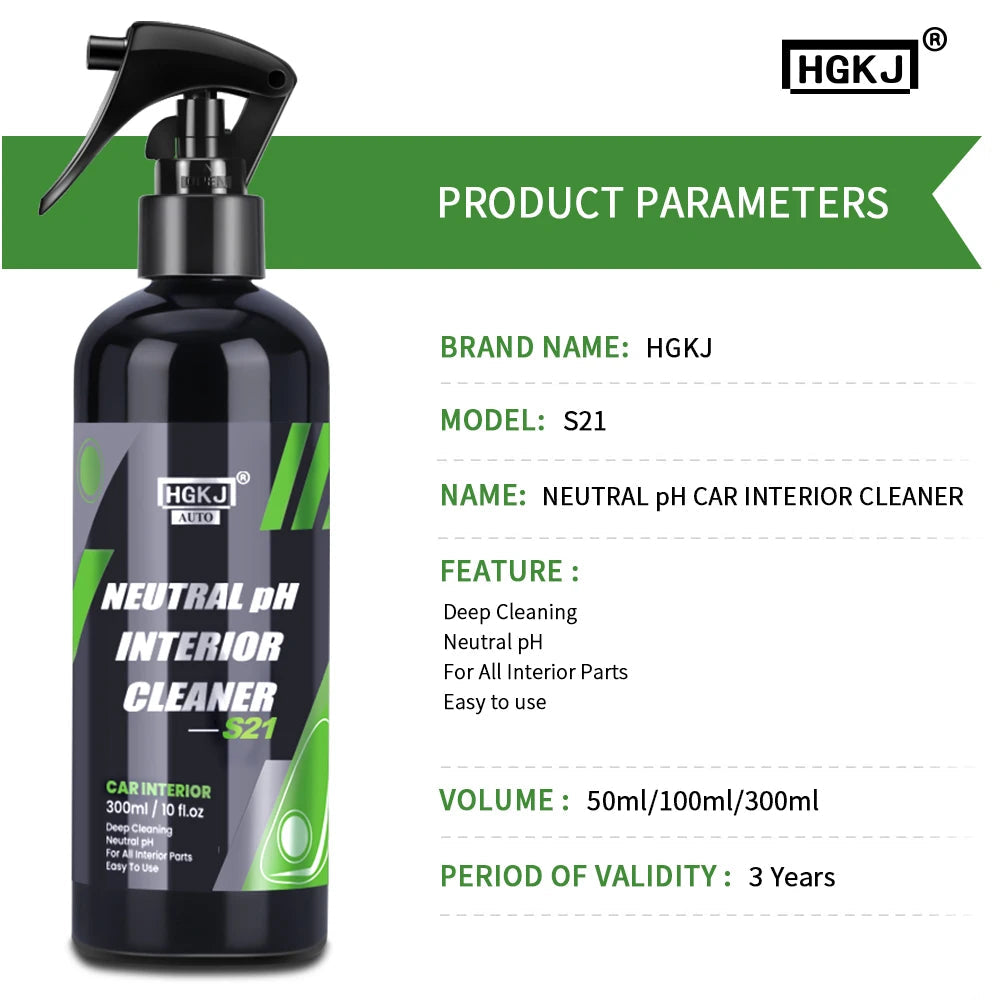 Car Interior Cleaner Agent Ceiling Cleaner Leather Flannel Woven Fabric Water Free Multipurpose Auto Dash Cleaning Tool HGKJ S21 MasCar