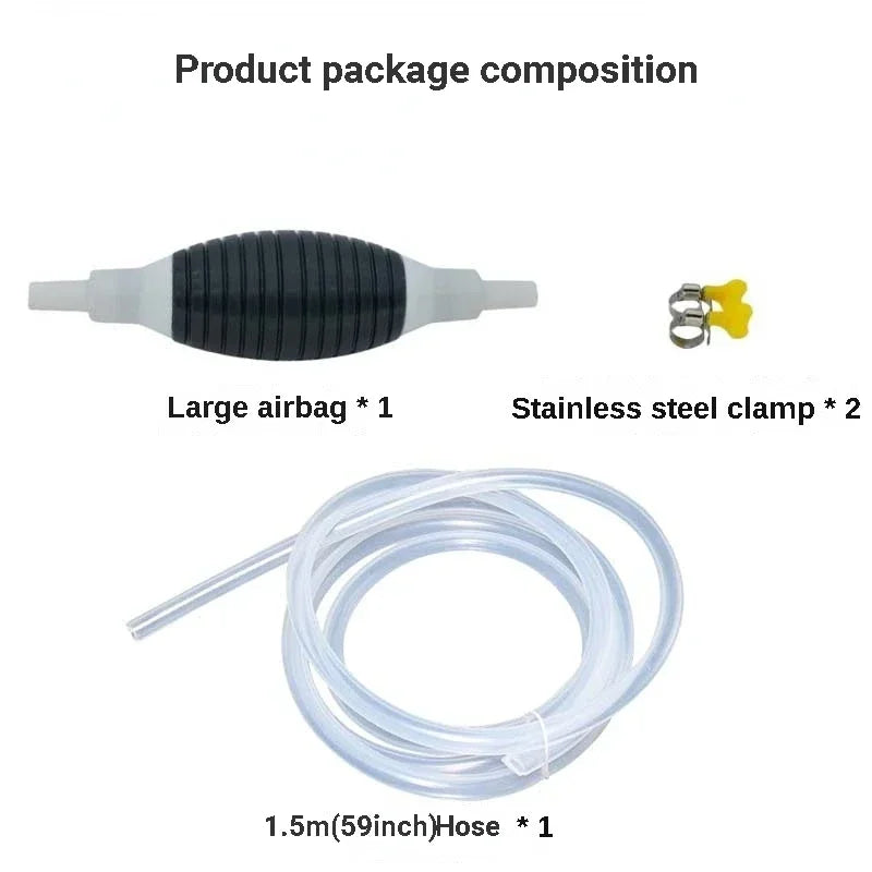 Car Sucker Oil Transfer Fuel Pump Multifunctional Manual Pump for Gasoline Gas Oil Fuel Petrol Diesel Fluid Water Fish Tank MasCar
