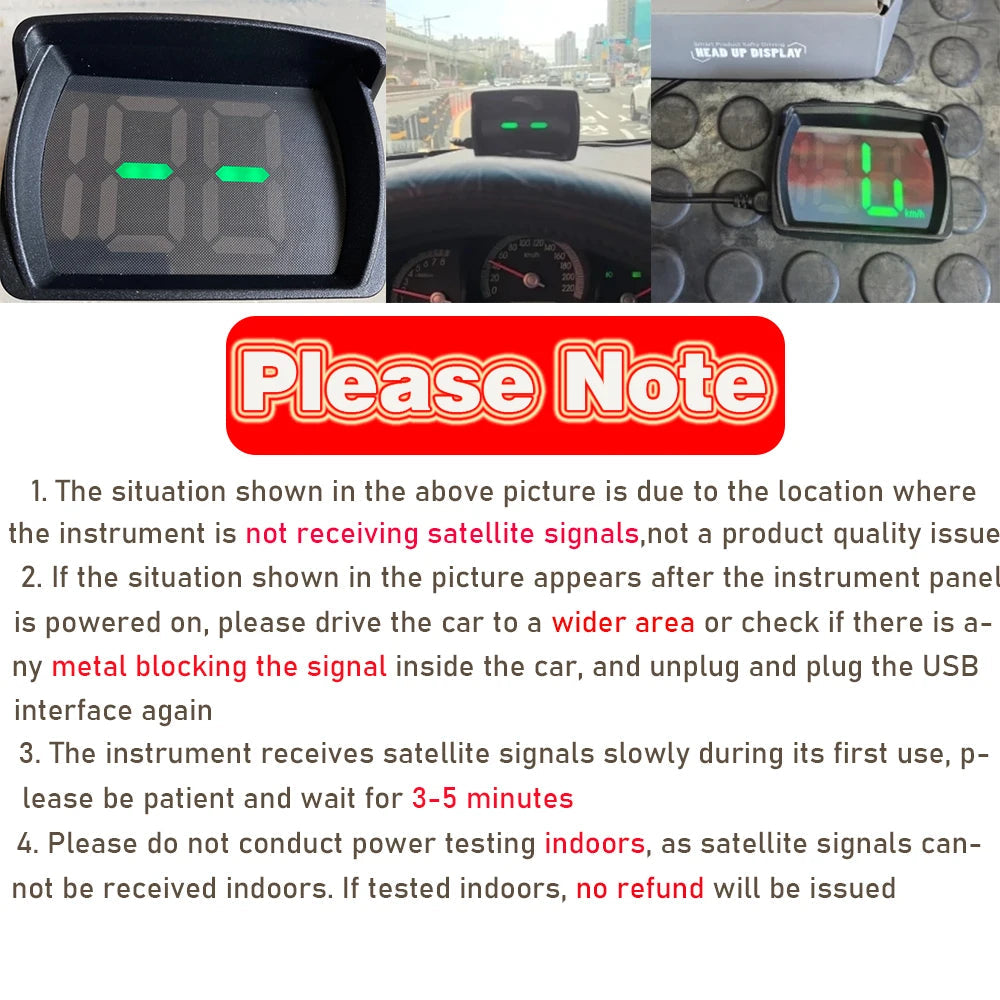 Y03 Digital GPS Speedometer Universal GPS Head up Display HUD Big Font KMH Reminder Meter Car Electronic Displayer Plug and Play MasCar