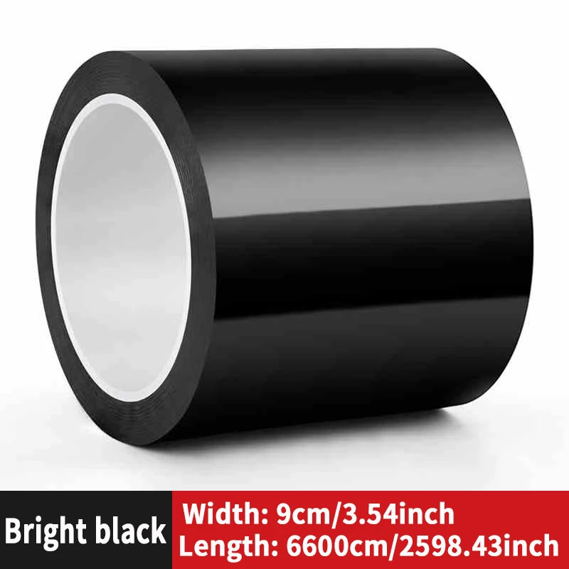 Car -modified color film, High brightness black carbon fibrous PET car interior and exterior sticker, body mid -net modification MasCar