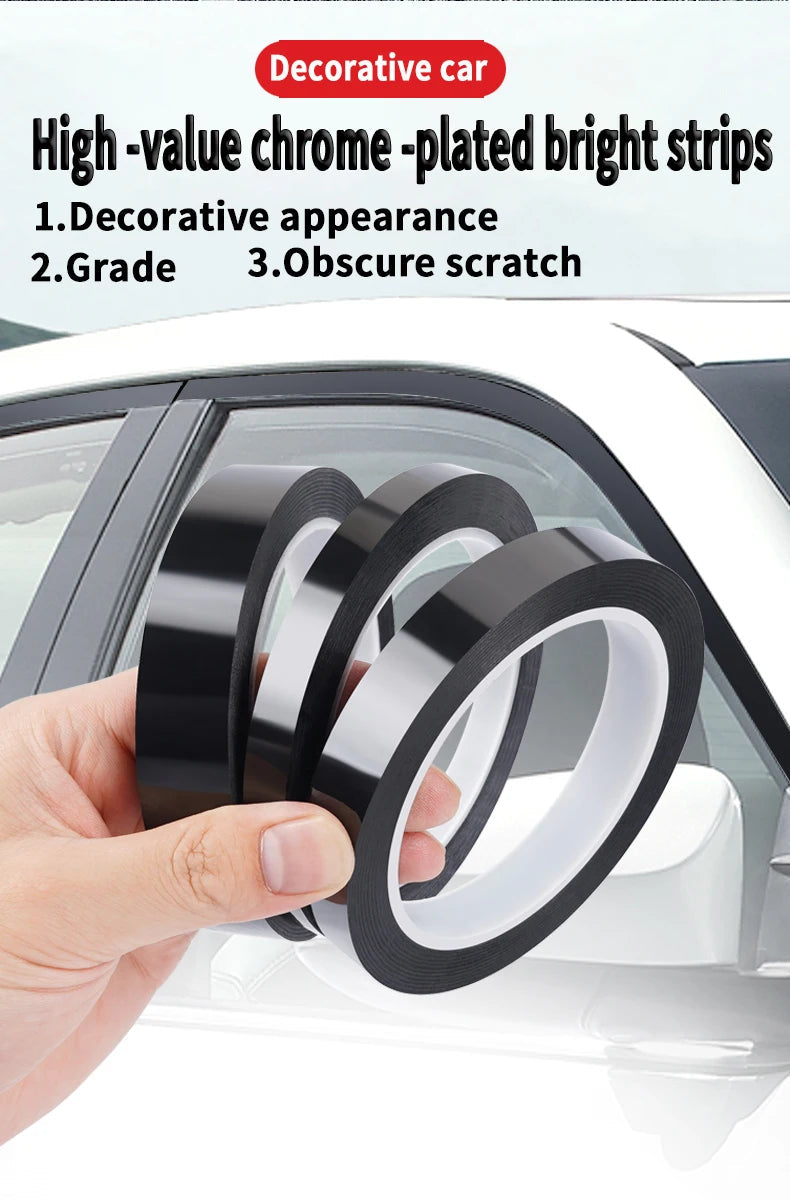 Car -modified color film, High brightness black carbon fibrous PET car interior and exterior sticker, body mid -net modification MasCar