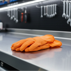 GANTS EN NITRILE ORANGE HAUTE RÉSISTANCE 8 MIL – Lot de gants texturés