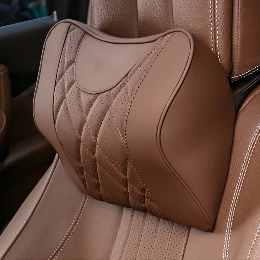 COUSSIN REPOSE NUQUE AUTO – Confort mémoire de forme et design cuir respirant MasCar