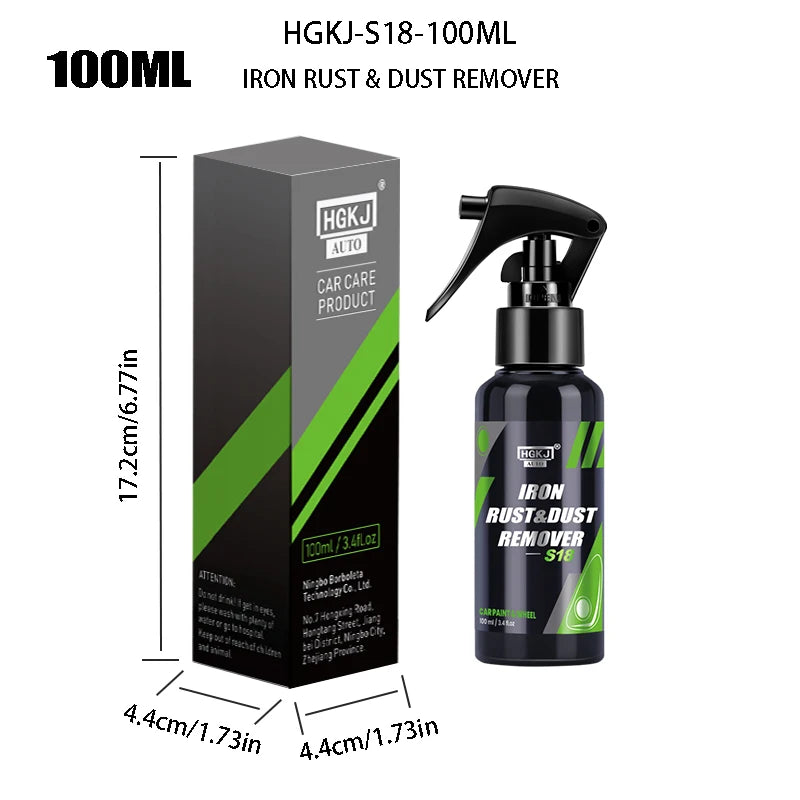HGKJ Car Paint & Wheel Iron Particles Powder Cleaning Super Rust Dust Remover Spray Metal Surface Defender Auto Rim Cleaner MasCar