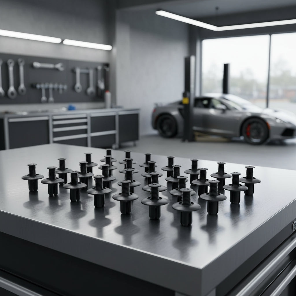 8mm Plastic Rivets Fasteners Screw Car Bumper Fender Black Rivet Car Fastener Clips for Toyota Focus Kia Nissan Yamaha MasCar