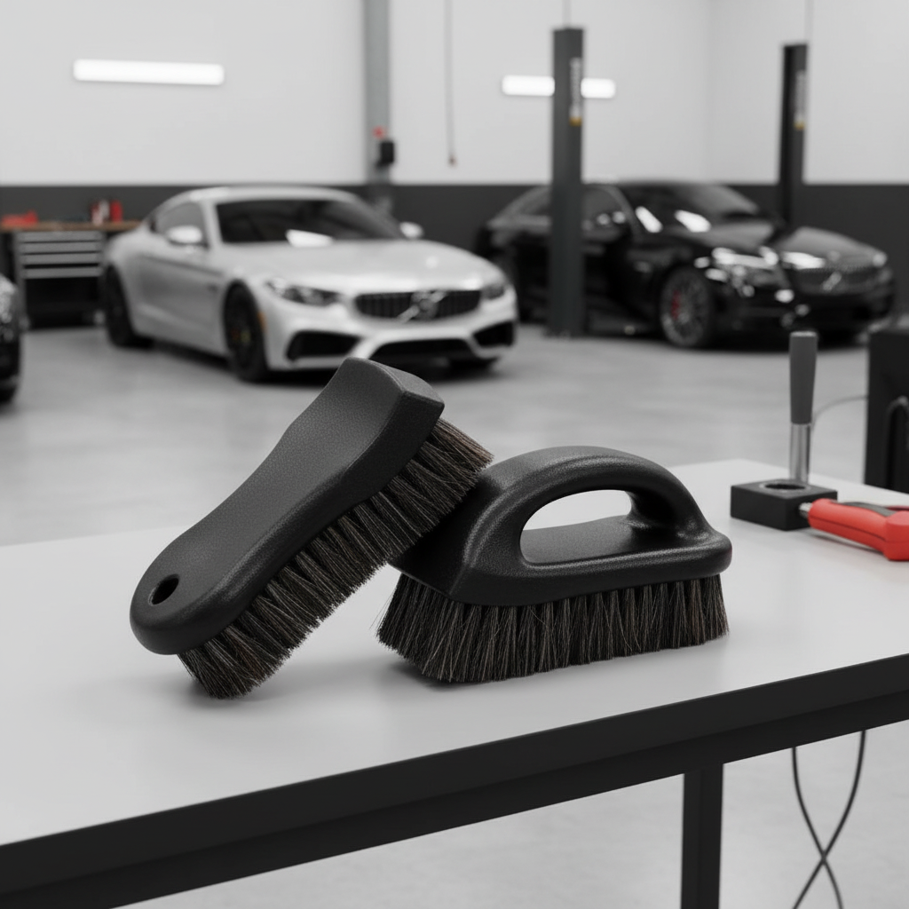 Horsehair Leather Cleaning Brush Genuine Horsehair Detailing Brush Car Interior Detailing Tools For Car Cleaning And Washing MasCar