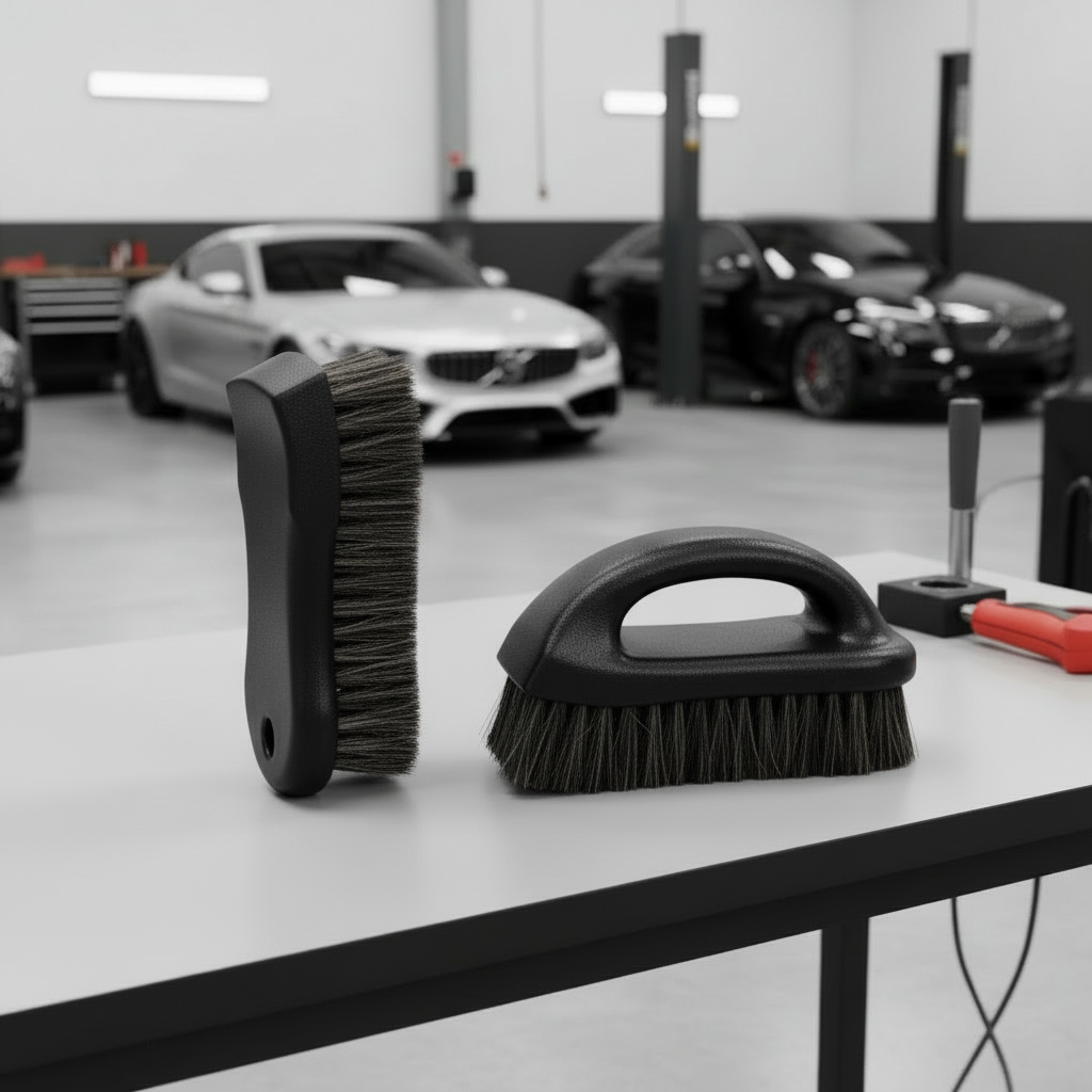 Horsehair Leather Cleaning Brush Genuine Horsehair Detailing Brush Car Interior Detailing Tools For Car Cleaning And Washing MasCar