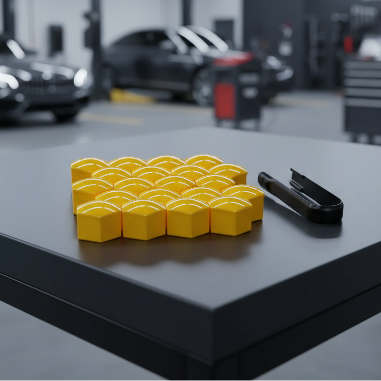 20 Pcs Car Wheel Nut Caps Protection Anti-Rust Auto Hub Car Tire Screw Caps Nut Bolt Covers Caps Exterior Decoration 17/19/21 mm MasCar